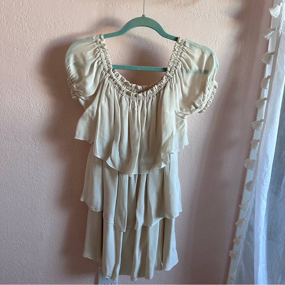 Stone Cold Fox off the shoulder flapper dress